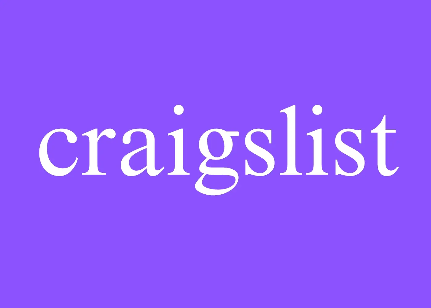 craigslist logo with a white text and purple background