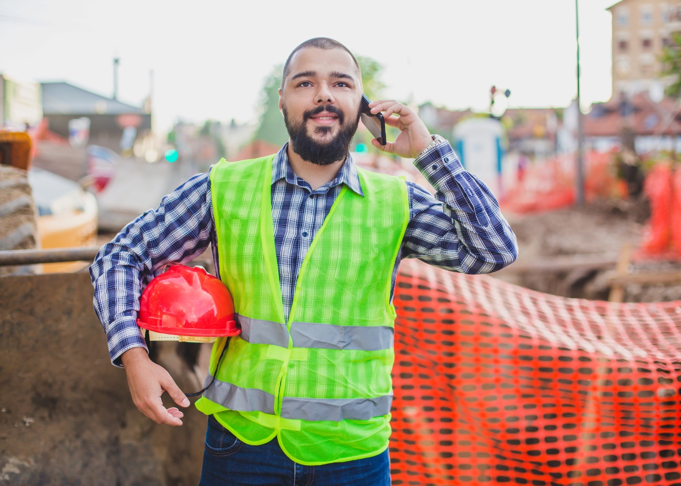 Lead Generation by The King of Marketing - a construction company owner answering a phone call from a new lead