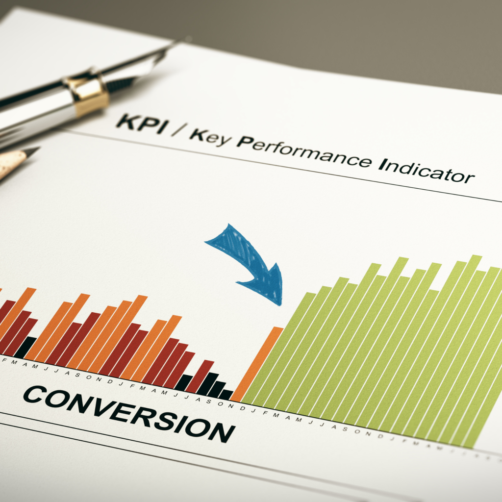 lead generation conversion chart going over KPI or Key Performance Indicator